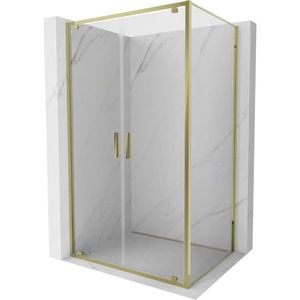 MEXEN/S - Exo sprchovací kút dvere krídlové 70 x 75, transparent, zlato 8182-070-075-50-00 vyobraziť
