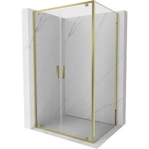 MEXEN/S - Exo sprchovací kút dvere krídlové 70 x 100, transparent, zlato 8182-070-100-50-00 vyobraziť