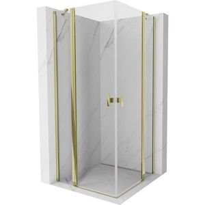 MEXEN/S - Mist Duo sprchovací kút dvere krídlové 100 x 100, transparent, zlato 8A4-100-100-50-00 vyobraziť