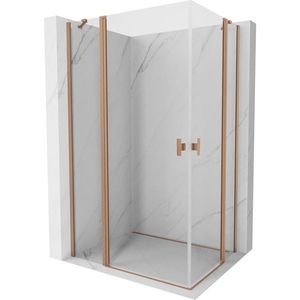MEXEN/S - Mist Duo sprchovací kút dvere krídlové 105 x 85, transparent, meď kartáčovaná 8A4-105-085-65-00 vyobraziť