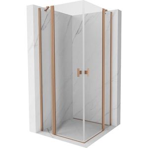 MEXEN/S - Mist Duo sprchovací kút dvere krídlové 110 x 110, transparent, meď kartáčovaná 8A4-110-110-65-00 vyobraziť
