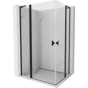 MEXEN/S - Mist L Duo sprchovací kút dvere krídlové 110 x 105, transparent, čierna 8A4L-110-105-70-00 vyobraziť