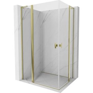 MEXEN/S - Mist L Duo sprchovací kút dvere krídlové 120 x 90, transparent, zlato 8A4L-120-090-50-00 vyobraziť