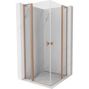 MEXEN/S - Mist L Duo sprchovací kút dvere krídlové 120 x 120, transparent, meď kartáčovaná 8A4L-120-120-65-00 vyobraziť
