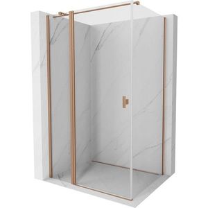 MEXEN/S - Mist T sprchovací kút dvere krídlové 115 x 75, transparent, meď kartáčovaná 8A4T-115-075-65-00 vyobraziť
