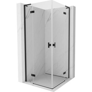 MEXEN/S - Mist-H L Duo sprchový kút dvere krídlové 90 x 90, transparent, čierna 8A5L-090L-090P-70-00 vyobraziť