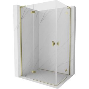 MEXEN/S - Mist-H L Duo sprchový kút dvere krídlové 95 x 70, transparent, zlato 8A5L-095L-070P-50-00 vyobraziť