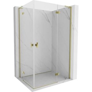 MEXEN/S - Mist-H L Duo sprchovací kút dvere krídlové 100 x 120, transparent, zlato 8A5L-100L-120P-50-00 vyobraziť