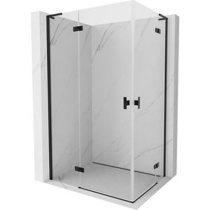 MEXEN/S - Mist-H L Duo sprchovací kút dvere krídlové 115 x 110, transparent, čierna 8A5L-115L-110P-70-00 vyobraziť