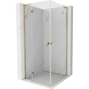 MEXEN/S - Mist-H L Duo sprchovací kút dvere krídlové 115 x 115, transparent, zlato 8A5L-115L-115P-50-00 vyobraziť