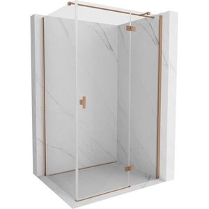 MEXEN/S - Mist HT sprchovací kút dvere krídlové pravá 70 x 80, transparent, meď kartáčovaná 8A5T-070-080-65-00-P vyobraziť
