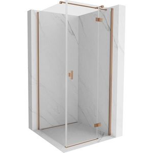 MEXEN/S - Mist HT sprchovací kút dvere krídlové pravá 75 x 75, transparent, meď kartáčovaná 8A5T-075-075-65-00-P vyobraziť
