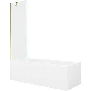 MEXEN/S - Cubik obdĺžniková vaňa 150 x 70 cm s panelom + vaňová zástena 60, transparent, zlatá 550315070X9506000050 vyobraziť