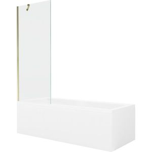 MEXEN/S - Cubik obdĺžniková vaňa 150 x 70 cm s panelom + vaňová zástena 70, transparent, zlatá 550315070X9507000050 vyobraziť