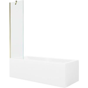 MEXEN/S - Cubik obdĺžniková vaňa 170 x 70 cm s panelom + vaňová zástena 50, transparent, zlatá 550317070X9505000050 vyobraziť