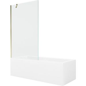 MEXEN/S - Cubik obdĺžniková vaňa 170 x 70 cm s panelom + vaňová zástena 100, transparent, zlatá 550317070X9510000050 vyobraziť