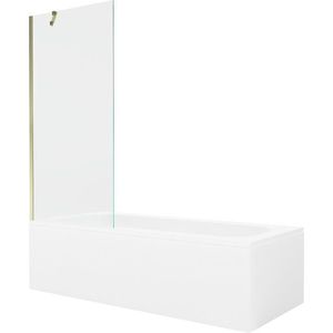 MEXEN/S - Vega obdĺžniková vaňa 150 x 70 cm s panelom + vaňová zástena 80, transparent, zlatá 550115070X9508000050 vyobraziť