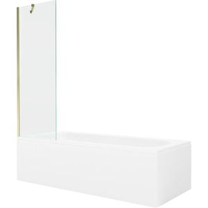 MEXEN/S - Vega obdĺžniková vaňa 170 x 70 cm s panelom + vaňová zástena 60, transparent, zlatá 550117070X9506000050 vyobraziť