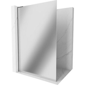MEXEN/S - Kioto L Sprchová zástena WALK-IN 110 x 200, zrkadlové, grafit kartáčovaná 800-110-103-66-50 vyobraziť