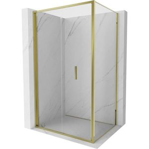 MEXEN/S - Exo sprchovací kút skladacie dvere 75 x 80, transparent, zlato 816-075-080-50-00 vyobraziť