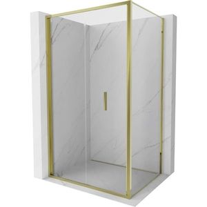 MEXEN/S - Exo sprchovací kút skladacie dvere 90 x 85, transparent, zlato 816-090-085-50-00 vyobraziť