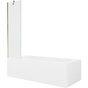 MEXEN/S - Vega obdĺžniková vaňa 160 x 70 cm s panelom + vaňová zástena 50, transparent, zlatá 550116070X9505000050 vyobraziť