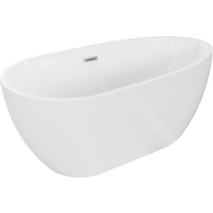 MEXEN/S - Eos voľne stojaca vaňa 150 x 75, biela, sifón a prepad nikel kartáčovaná 52471507500-97 vyobraziť