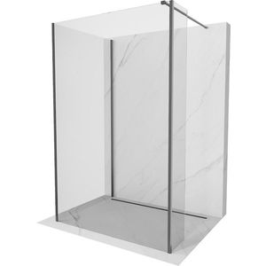 MEXEN/S - Kyoto Sprchová zástena WALK-IN 110 x 105 x 30, transparent, grafit kartáčovaná 800-110-105-221-66-00-030 vyobraziť
