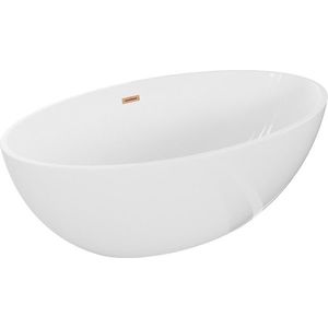 MEXEN/S - Nike voľne stojaca vaňa 175 x 100, biela, sifón a prepad meď kartáčovaná 54071751000-65 vyobraziť
