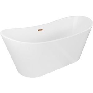 MEXEN/S - Montana vaňa voľne stojaca 180 x 90, biela, sifón a prepad meď kartáčovaná 52011809000-65 vyobraziť