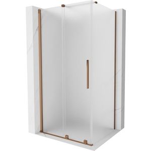 MEXEN/S - Velár sprchovací kút, posuvné dvere 130 x 80, dekor, ružové zlato 871-130-080-31-60 vyobraziť