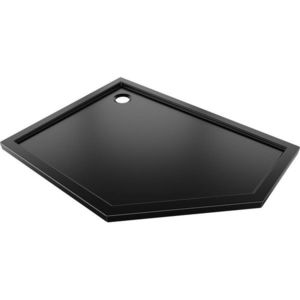 MEXEN - Flow päťboká sprchová vanička slim ľavá 100 x 80, čierna mat 46P708010L vyobraziť