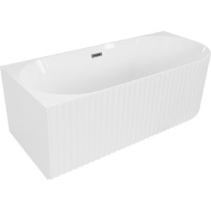 MEXEN/S - Gia voľne stojaca rohová vaňa reliéf ľavá 150 x 75, biela lesk, sifón a prepad grafit kartáčovaná 52701507500L-66 vyobraziť