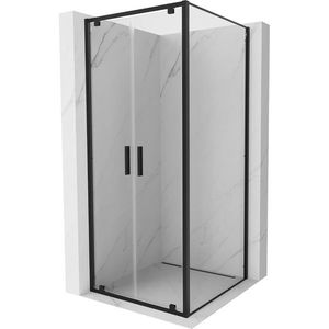 MEXEN/S - Exo sprchovací kút dvere krídlové 100 x 100, transparent, čierna 8182-100-100-70-00 vyobraziť