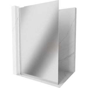 MEXEN/S - Kioto L Sprchová zástena WALK-IN 100 x 200, zrkadlové sklo, biela 800-100-103-20-50 vyobraziť