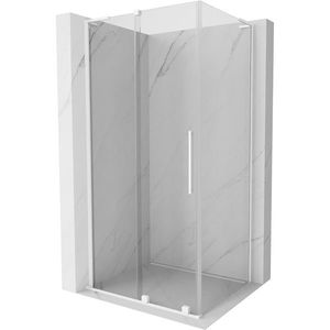 MEXEN/S - Velar L sprchovací kút, posuvné dvere 120 x 100, transparent, biela 871-120-100-03-20 vyobraziť
