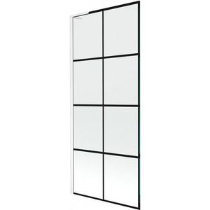 MEXEN/S - Next L vaňová zástena FIX 80 x 150, čierna vzor, biela 895-080-000-03-77-20 vyobraziť