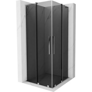 MEXEN/S - Velar L Duo sprchovací kút, posuvné dvere 90 x 90, grafit, chróm 871-090-090-02-43-01 vyobraziť