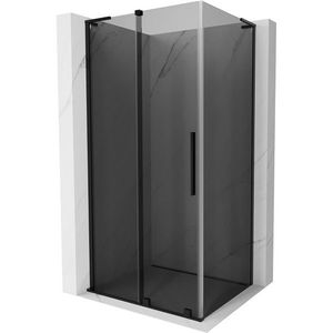 MEXEN/S - Velar L sprchovací kút, posuvné dvere 110 x 80, grafit, čierna 871-110-080-43-70 vyobraziť