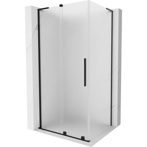MEXEN/S - Velar L sprchovací kút, posuvné dvere 110 x 80, dekor, čierna 871-110-080-33-70 vyobraziť