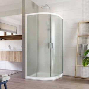 Mereo Sprchovací kút, Lima, štvrťkruh, R 550, zasúvací, 90x90 cm, biely ALU, sklo Point CK608B02K vyobraziť