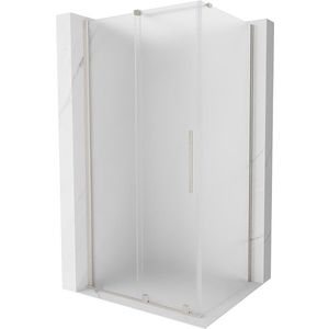 MEXEN/S - Velár sprchovací kút, posuvné dvere 130 x 90, dekor, nikel kartáčovaný 871-130-090-31-97 vyobraziť