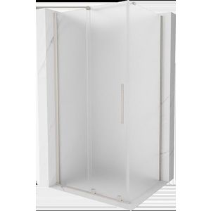 MEXEN/S - Velár sprchovací kút, posuvné dvere 130 x 100, dekor, nikel kartáčovaný 871-130-100-31-97 vyobraziť