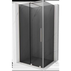 MEXEN/S - Velár sprchovací kút, posuvné dvere 130 x 100, grafit, nikel kartáčovaný 871-130-100-41-97 vyobraziť
