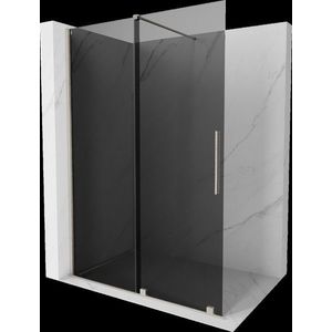 MEXEN/S - Velar Sprchová zástena posuvná Walk-in 130 x 200, grafit 8 mm, nikel kartáčovaná 871-130-000-43-97 vyobraziť