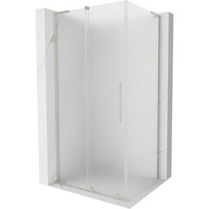 MEXEN/S - Velar L sprchovací kút, posuvné dvere 110 x 85, dekor, nikel kartáčovaný 871-110-085-33-97 vyobraziť