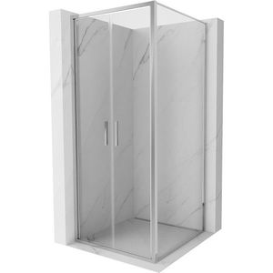 MEXEN/S - Exo sprchový kút dvere krídlové 80 x 80, transparent, chróm 814-080-080-01-00 vyobraziť