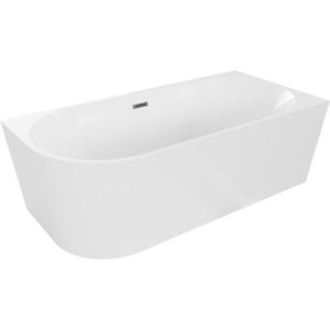 MEXEN/S - Mia voľne stojaca rohová vaňa pravá 160 x 80, biela, sifón a prepad grafit metal 52691608000P-95 vyobraziť