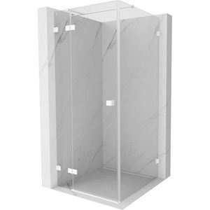 MEXEN/S - Lunar T sprchovací kút dvere krídlové ľavá 110 x 110, transparent, biela 834T-110-110-20-00-L vyobraziť