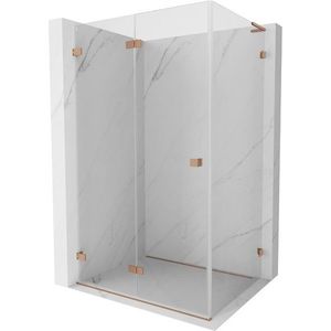 MEXEN/S - Lunar-F L sprchový kút skladacie dvere ľavá 85 x 70, transparent, meď kartáčovaná 836L-085-070-65-00-L vyobraziť